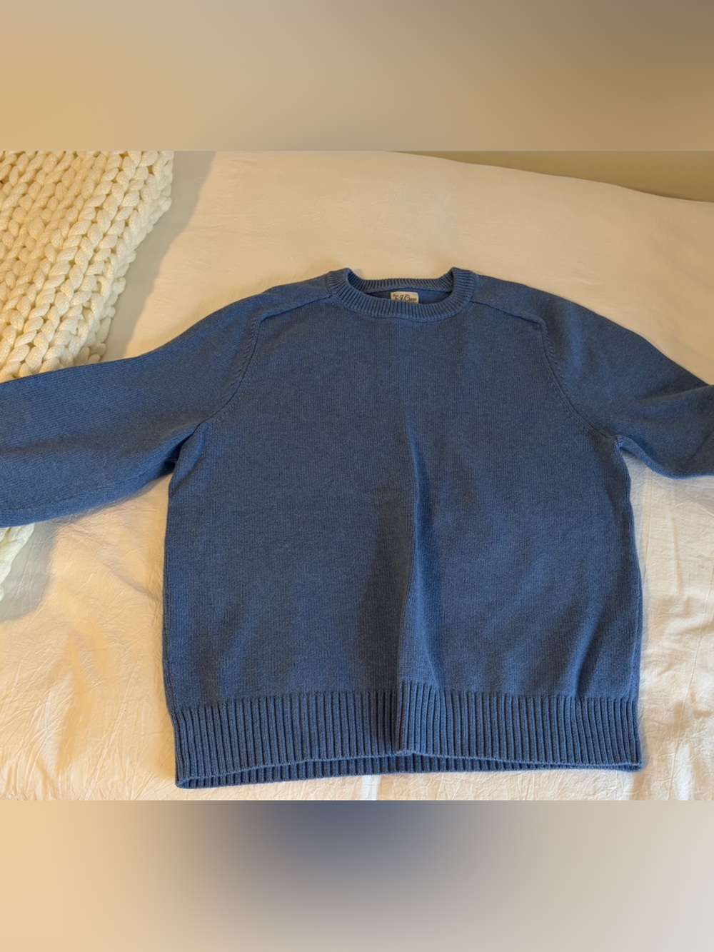 J. Crew Men's Crewneck Sweater in Denim Blue